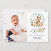 Wild One Birthday Invitations Avec Photo (Devant)