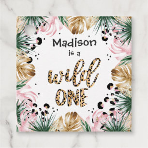Wild One Birthday Leopard Print Wild Oerwoud Party Bedankjes Labels