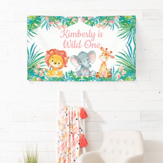 Wild One Birthday personalized banner (Insitu)