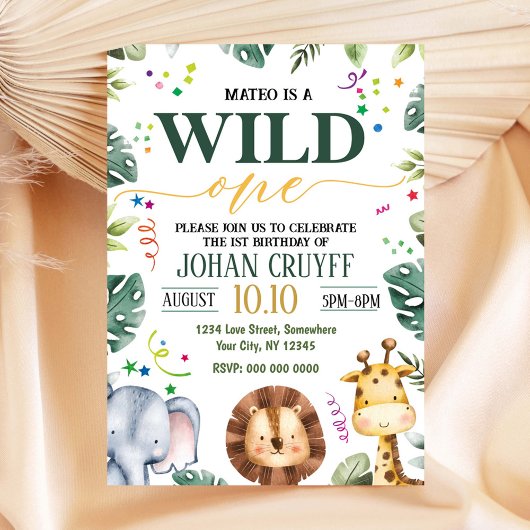 Wild One Birthday Uitnodiging