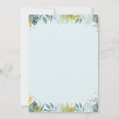 Wild One Blue Gold Party Invitation d'anniversaire (Dos)