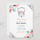 WILD ONE Boho Chic Floral Baby shower Kaart (Voorkant)
