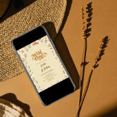 Wild One Boho Floral 1e verjaardag Uitnodiging