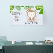 Wild One Boho Monkey Birthday Party Spandoek (Beurs)