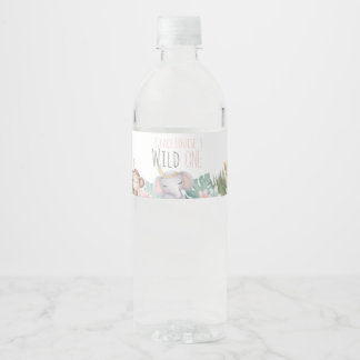 Wild One Boho Safari 1e verjaardag Etiket op fles