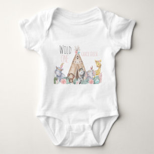 Wild One Boho Safari Birthday Outfit Romper