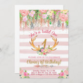 Wild One bois bois bois bois fille invitation d'an (Devant / Derrière)