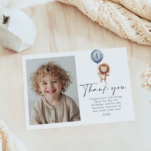 Wild One Boy 1st Birthday Bedankt