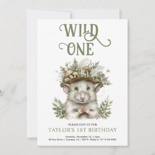 Wild One Boy 1st Birthday Party Invitation