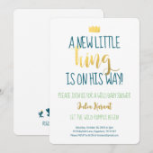 Wild One Boy Baby shower Invitation Kaart (Voorkant / Achterkant)