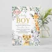 Wild One Boy Baby shower Kaart (Staand voorkant)