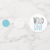 Wild one boy party thema confetti (Achterkanten)