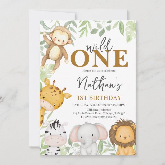 Wild One Boy Verjaardag Kaart (Voorkant)