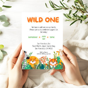Wild One Boy Verjaardag Uitnodiging