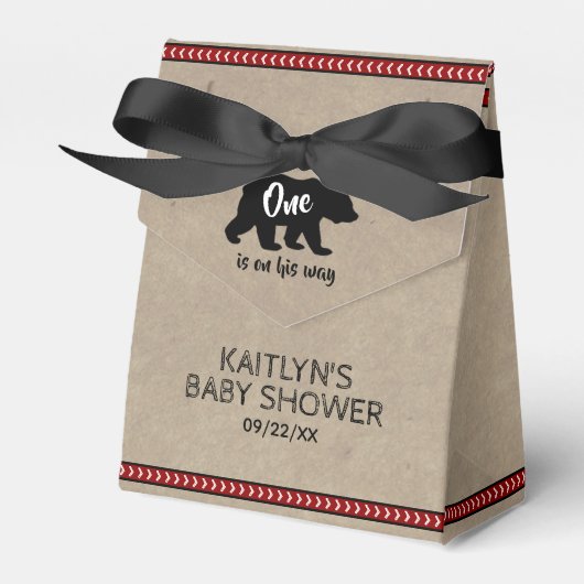 Wild One Boys Baby shower Bedankdoosjes (Voorkant Zijde)