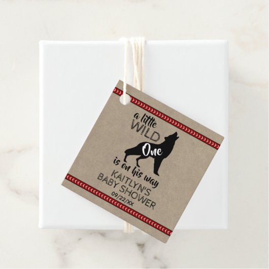 Wild One Boys Baby shower Bedankjes Labels (In situ)