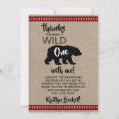 Wild One Boys Baby shower Bedankkaart (Voorkant)