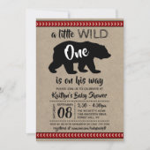 Wild One Boys Baby shower Kaart (Voorkant)