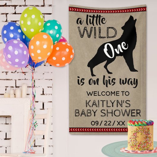Wild One Boys Baby shower Welkom Spandoek