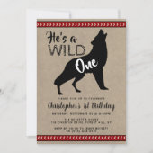 Wild One Boys First Birthday Party Invitations (Devant)