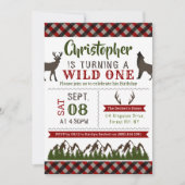 Wild One Boys First Birthday Party Invitations (Devant)