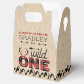 Wild One Boys Rustic Pset Lumberjack 1st Birthday Bedankdoosjes (Geopend)