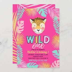 Wild One Cheetah Uitnodiging Cheetah Invitation