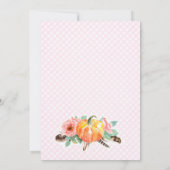 Wild one Citrouille 1er anniversaire Invitations p (Dos)