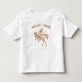 "Wild One" Cowboy Westers Kinderen Eerste Verjaard Kinder Shirts (Voorkant)