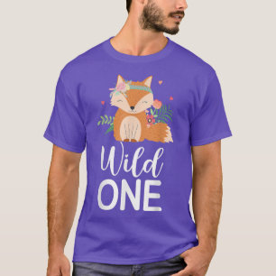 Wild One Cute 1st Birthday Girl voor dag 1 T-shirt