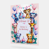Wild One Cute Animals Balloon kids 1st Birthday (Angle)