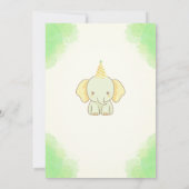 Wild One Cute Elephant 1er anniversaire Invitation (Dos)