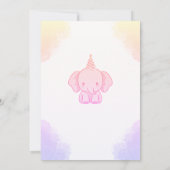 Wild One Cute Elephant 1st Birthday Invitation (Dos)