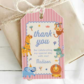 Wild One Cute Safari Animals 1st Birthday Cadeaulabel