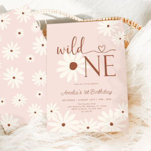 Wild One Daisy 1e verjaardag Kaart