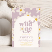 Wild One Daisy First Birthday Invitation