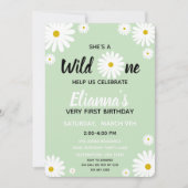 Wild One Daisy Flower Girl Anniversaire Invitation (Devant)