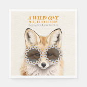 Wild One Daisy Fox Baby shower Servet (Voorkant)