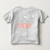 Wild One Daisy Wildflower 1e verjaardag Kinder Shirts (Achterkant)