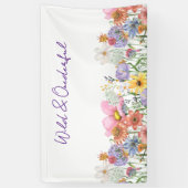 Wild & One-derful Wild Flower Birthday Spandoek (Verticaal)