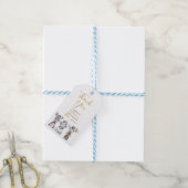 Wild One Dierensafari Zwart Wit Goud Verjaardag Cadeaulabel (Met Touw)