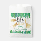 Wild One Dinosaur Boys 1e Verjaardagsfeest Bedankzakje (Voorkant)
