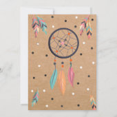 Wild One Dreamcatcher 1e verjaardag Uitnodiging (Achterkant)