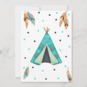 Wild One Dreamcatcher Teepee Invitation d'annivers (Dos)