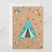 Wild One Dreamcatcher Teepee Invitation d'annivers (Dos)