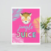 Wild One Drink Sign | Oerwoud Juice Sign | Cheetah (Staand voorkant)