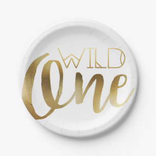 Wild One Eerste verjaardag Papieren Bordje