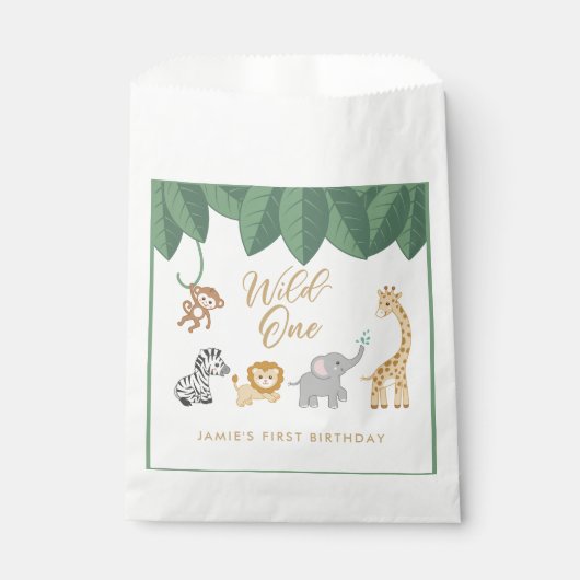 Wild One First Birthday Bedankzakje (Voorkant)