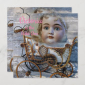 Wild One First Birthday Card Invitation Victoria (Devant / Derrière)