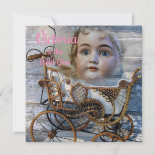 Wild One First Birthday Card Invitation Victoria